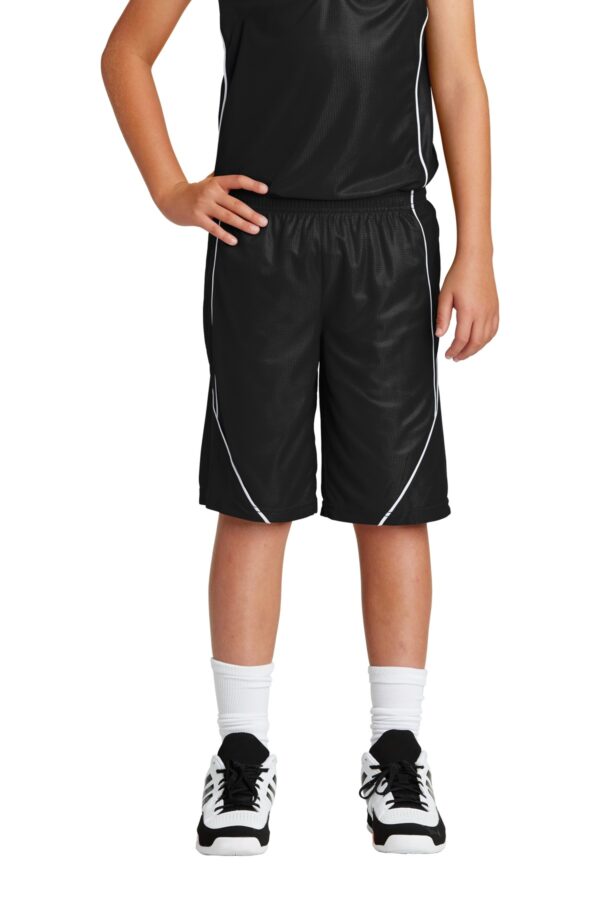 Sport-Tek_YT565 Posicharge Mesh Reversible Youth Shorts