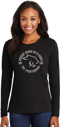 Go Panther Long Sleeve Core Cotton Ladies Tee